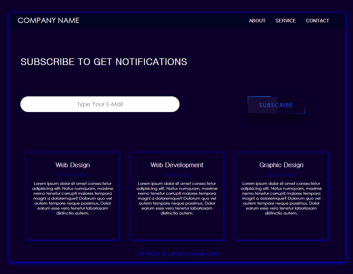 [Image description]: Website developed by Sapnil Suad, full stack web developer in Bangladesh